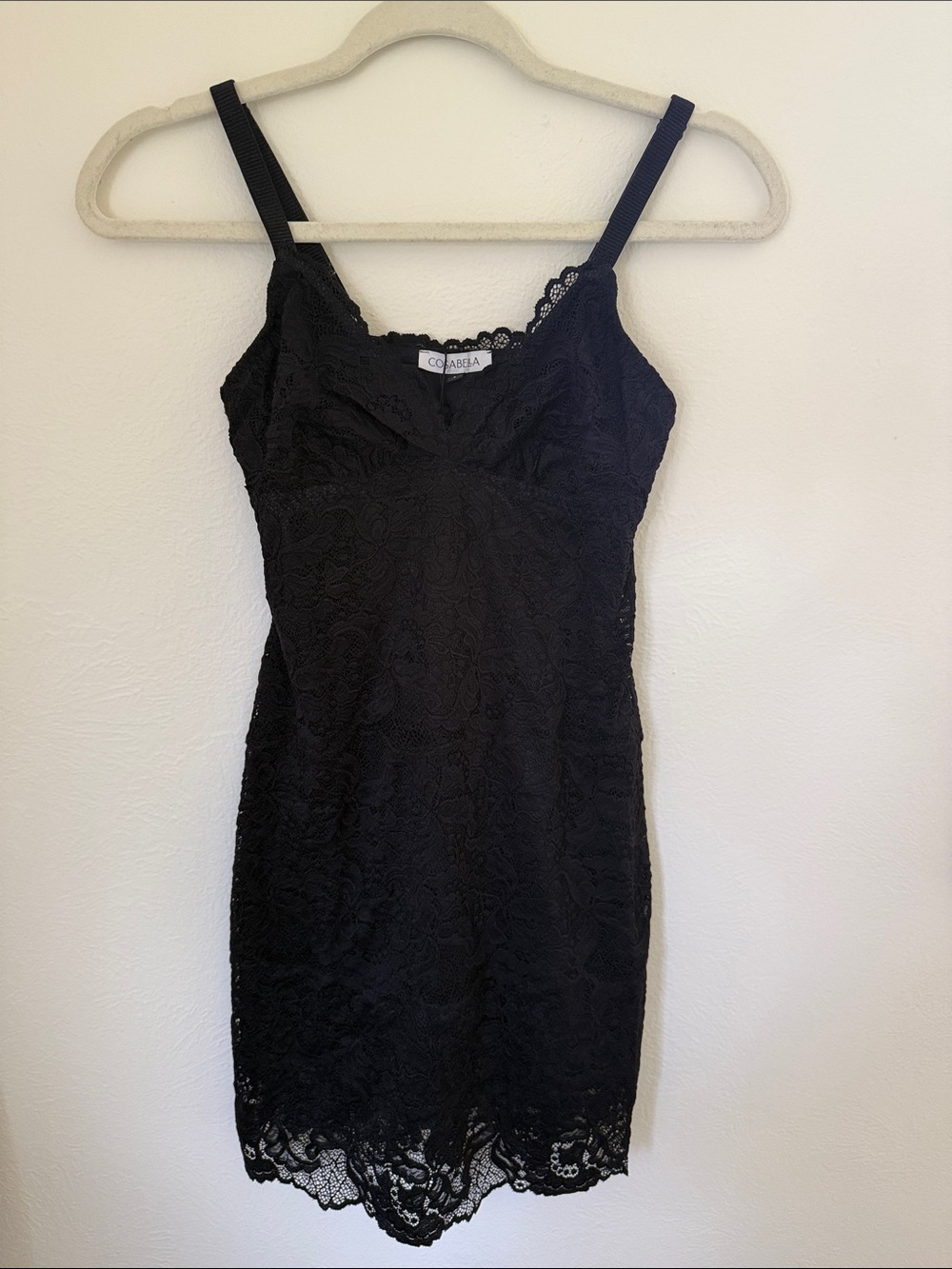 Cosabella Black Lace Chemise Slip